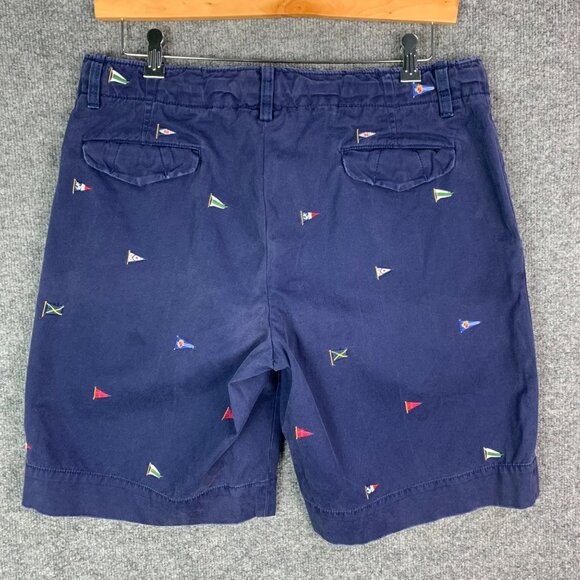 Polo Ralph Lauren Short Mens Sz 33 Nautical Flags Knots All Over Embroidered - Picture 2 of 10
